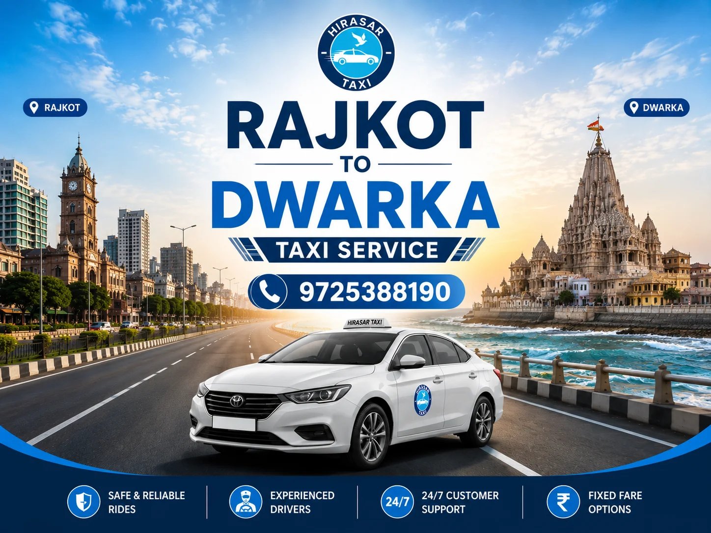 Rajkot to Dwarka Taxi
